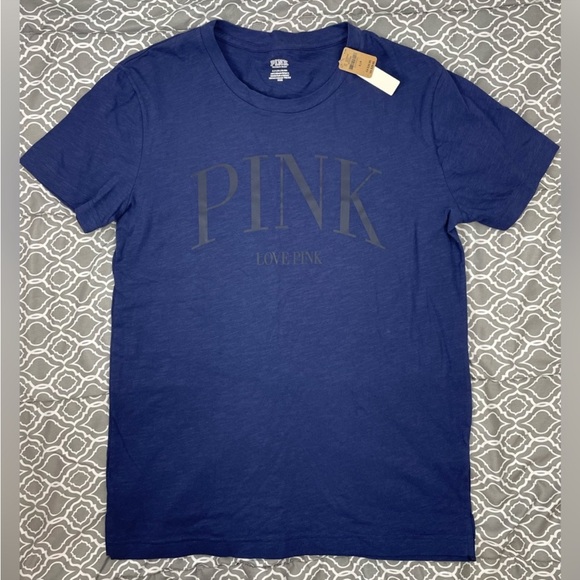 NWT Victoria's Secret PINK Oversized Slub Short-Sleeve Campus T-Shirt, Medium - Picture 4 of 9